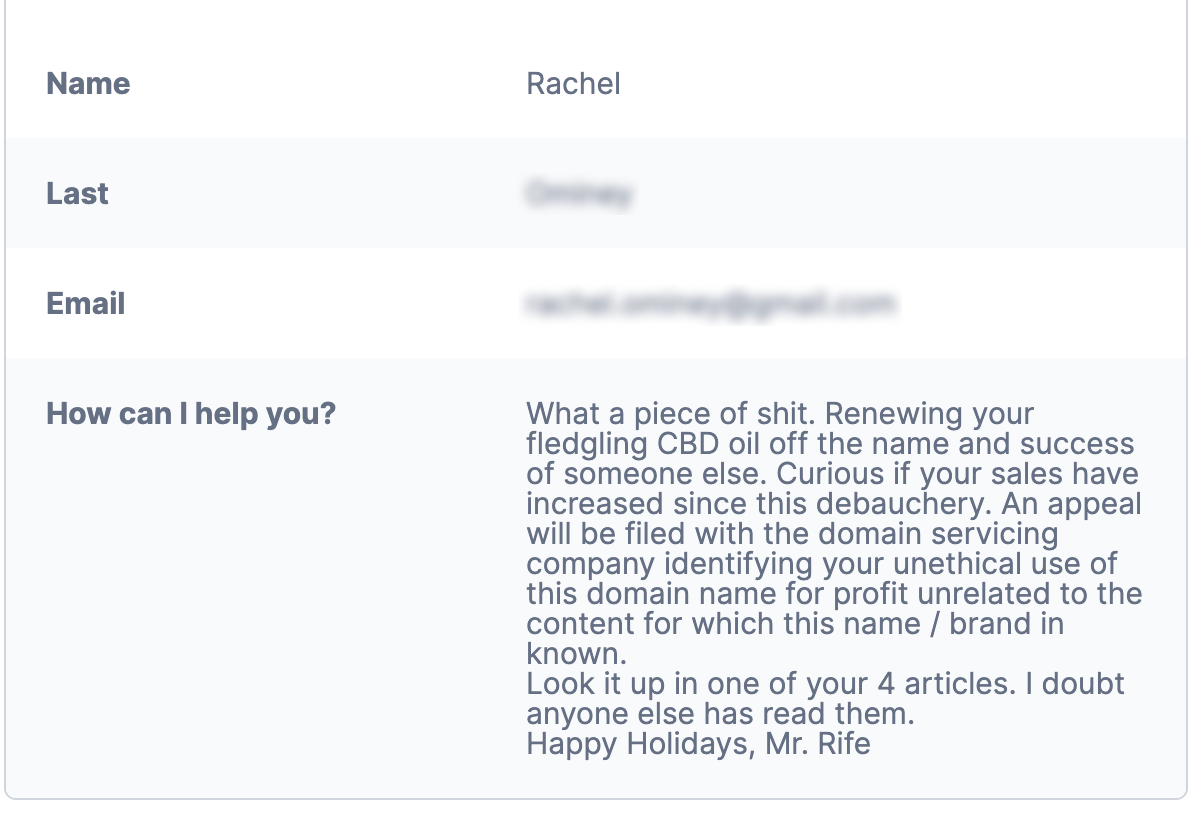 Message from an idiot who can't tell the difference between a design portfolio and a sales site.
